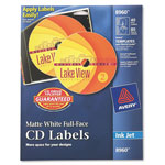 Avery Inkjet Full-Face CD Labels, Matte White, 40/Pack orginal image