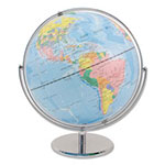 Advantus 12-Inch Globe with Blue Oceans, Silver-Toned Metal Desktop Base,Full-Meridian view 1