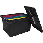 Advantus File Tote with Lid, Letter/Legal Files, 14.13