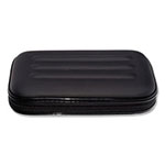 Advantus Large Soft-Sided Pencil Case, Fabric with Zipper Closure, Black view 2