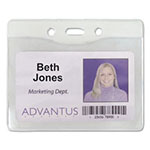 Advantus Security ID Badge Holder, Horizontal, 3.5 x 4.25, Clear, 50/Box view 1