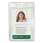 Advantus Security ID Badge Holder, Vertical, 3.13 x 4.88, Clear, 50/Box view 1