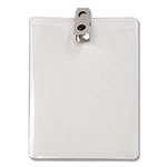 Advantus ID Badge Holder w/Clip, Vertical, 3.8w x 4.25h, Clear, 50/Pack view 1