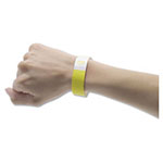 Advantus Crowd Management Wristbands, Sequentially Numbered, 9 3/4 x 3/4, Yellow, 500/PK view 1