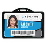 Advantus Horizontal ID Card Holders, 3.68 x 2.38, Black, 25/Pack orginal image