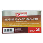 Baumgarten's Business Card Magnets, 3 1/2 x 2, White, Adhesive Coated, 25/Pack view 2