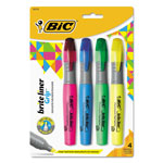 Bic Grip XL Highlighter, Four Color Set, Fluorescent Colors orginal image