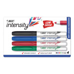 Bic Intensity Low Odor Dry Erase Marker, Fine Bullet Tip, Assorted Colors, 4/Set orginal image
