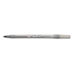 Bic Round Stic Xtra Life Stick Ballpoint Pen, 1mm, Black Ink, Smoke Barrel, Dozen view 1