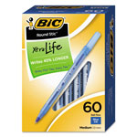 Bic Round Stic Xtra Life Stick Ballpoint Pen VP, 1mm, Blue Ink, Translucent Blue Barrel, 60/Box orginal image