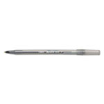 Bic Round Stic Xtra Life Stick Ballpoint Pen VP, 1mm, Black Ink, Smoke Barrel, 60/Box view 1