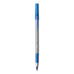 Bic Round Stic Grip Xtra Comfort Ballpoint Pen, Medium 1 mm, Blue Ink, Gray/Blue Barrel, 24/Box, 6 Boxes/Pack view 2