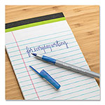 Bic Round Stic Grip Xtra Comfort Ballpoint Pen, Medium 1 mm, Blue Ink, Gray/Blue Barrel, 24/Box, 6 Boxes/Pack view 3