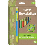 Bic ReVolution Mechanical Pencil - 0.7 mm Lead Diameter - Black Lead - Yellow, Green, Red, Blue Barrel - 1 Dozen orginal image
