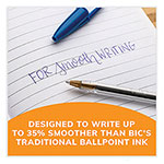 Bic Cristal Xtra Smooth Ballpoint Pen, Stick, Medium 1 mm, Blue Ink, Clear Barrel, 500/Pack view 4
