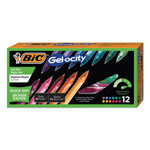 Bic Gel-ocity Quick Dry Retractable Gel Pen, 0.7mm, Assorted Ink/Barrel, Dozen orginal image