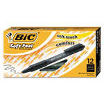 Bic Soft Feel Retractable Ballpoint Pen, Fine 0.8mm, Black Ink/Barrel, Dozen orginal image