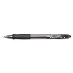 Bic Velocity Atlantis Bold Retractable Ballpoint Pen, 1.6mm, Black Ink, Smoke Barrel, Dozen view 1