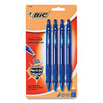 Bic GLIDE Bold Ballpoint Pen, Retractable, Bold 1.6 mm, Blue Ink, Translucent Blue Barrel, 4/Pack view 4