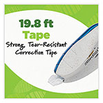 Bic Wite-Out Brand Ecolutions Correction Tape, Non-Refillable, White, 0.2