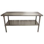 BK Resources Stainless Steel Flat Top Work Tables, 72w x 30d x 36h, Silver, 2/Pallet view 3