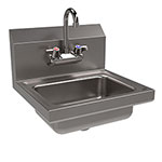 BK Resources Stainless Steel Hand Sink with Faucet, 14