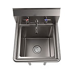 BK Resources Stainless Steel Sink and Faucet Bundle, Sink/Faucet/Faucet Mounting Kit/Drain, 15
