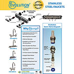BK Resources Evolution Splash Mount Stainless Steel Faucet, 4.88