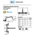 BK Resources Evolution Splash Mount Stainless Steel Faucet, 4.69