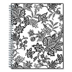 Blue Sky Analeis Monthly Planner, Analeis Floral Artwork, 10 x 8, White/Black/Coral Cover, 12-Month (Jan to Dec): 2024 view 1