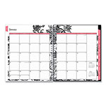 Blue Sky Analeis Monthly Planner, Analeis Floral Artwork, 10 x 8, White/Black/Coral Cover, 12-Month (Jan to Dec): 2024 view 2