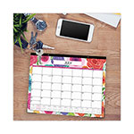 Blue Sky Mahalo Academic Desk Pad, Floral Artwork, 22 x 17, Black Binding, Clear Corners, 12-Month (July-June): 2022-2023 view 1