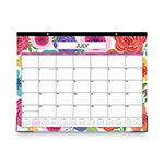 Blue Sky Mahalo Academic Desk Pad, Floral Artwork, 22 x 17, Black Binding, Clear Corners, 12-Month (July to June): 2023 to 2024 view 2