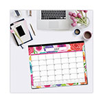 Blue Sky Mahalo Academic Desk Pad, Floral Artwork, 22 x 17, Black Binding, Clear Corners, 12-Month (July-June): 2022-2023 view 3