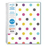 Blue Sky Teacher Dots Academic Year Create-Your-Own Cover Weekly/Monthly Planner, 11 x 8.5, 12-Month (July to June): 2023 to 2024 view 3