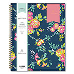Blue Sky Day Designer Peyton Create-Your-Own Cover Weekly/Monthly Planner, Floral Artwork, 11 x 8.5, Navy, 12-Month (Jan-Dec): 2024 view 2