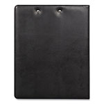 Bond Street Faux-Leather Padfolio, Notched Front Cover with Clipboard Fastener, 9 x 12 Pad, 9.75 x 12.5, Black view 1