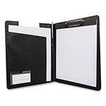 Bond Street Faux-Leather Padfolio, Notched Front Cover with Clipboard Fastener, 9 x 12 Pad, 9.75 x 12.5, Black view 2