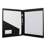 Bond Street Faux-Leather Padfolio, 9 x 12 Pad, 9.75 x 12.5, Black view 3