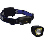 Police Security Removable Light Headlamp - AAA - Black, Blue view 2