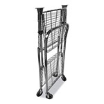 Bostitch® Stowaway Folding Carts, 2 Shelves, 35w x 37.25d x 22h, Black, 250 lb Capacity view 1