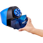 Stanley Bostitch QuietSharp6 Classroom Pencil Sharpener - 6 Hole(s) - Helical - Blue - 1 / Each view 1