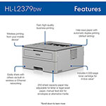 Brother HL-L2379DW Desktop Wireless Laser Printer view 1