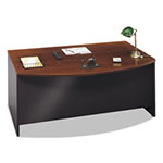 Bush Series C Collection 72W Bow Front Desk Shell, 71.13w x 36.13d x 29.88h, Hansen Cherry/Graphite Gray view 2