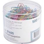 Business Source Paper Clips,.033 Gauge,Vinyl Coated,Size No. 2, 500/Box,Multi view 3