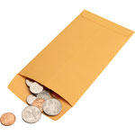 Business Source Coin Envelopes, 7 Coin, 28lb., 500/BX, Brown Kraft view 4