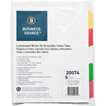 Business Source Write-On Index Tabs, Assorted Colors view 1