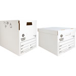 Business Source Storage Boxes, Letter/Legal, 12" x 15" x 10", White view 1
