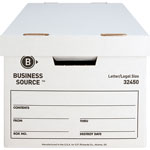 Business Source Storage Boxes, Letter/Legal, 12" x 15" x 10", White view 3