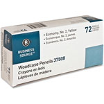 Business Source Woodcase Pencils, No. 2, 72 Pencils/BX, Yellow view 2